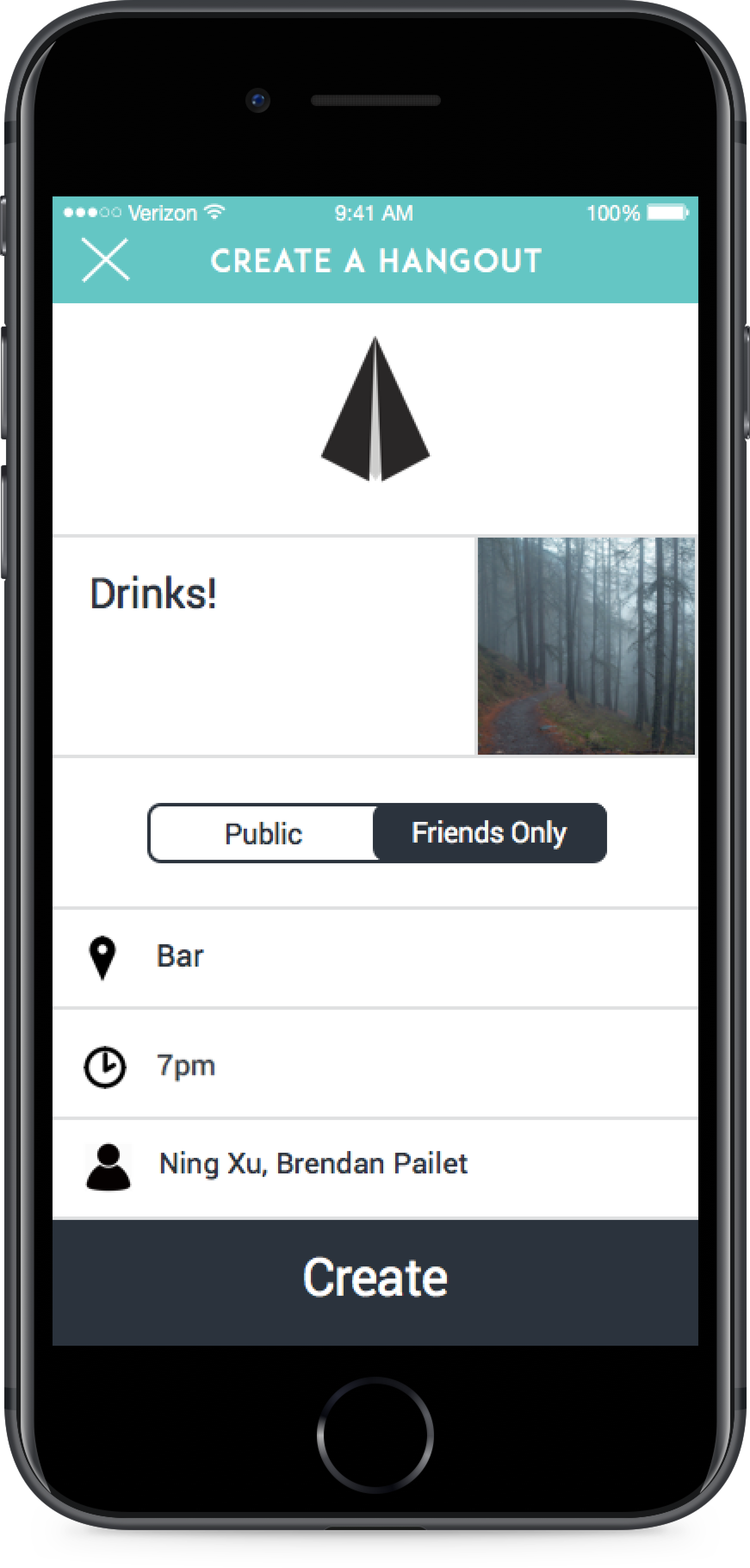 Linute's Create screen.